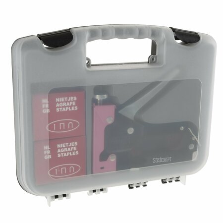 Stalwart Light Duty Staple Gun with Staples, Pink 75-HT2004